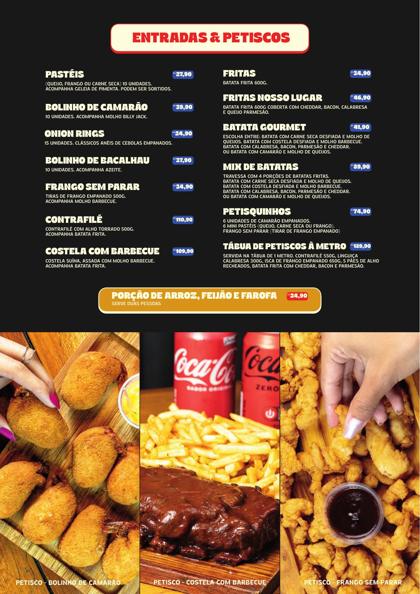 Cardápio Nosso Lugar, página 2: Entradas e petiscos
