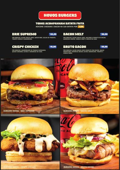 Cardápio Nosso Lugar, página 6: Novos burgers